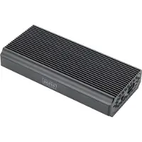 Digitus USB M.2 Festplattengehäuse, SSD, extern, NVMe, 40Gbps, USB 4.0, Aluminium, werkzeugfrei, SSD-Gehäuse, M.2, M.2, 40 Gbit/s, USB Anschluss, Grau