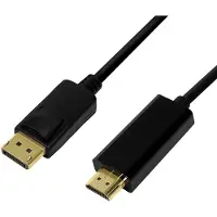 Logilink CV0129, 5 m, DisplayPort, HDMI Typ A (Standard), Männlich, Männlich, Gerade