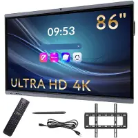 Xoro MeetingPad 86" – 4K Smartboard mit Android 13, 48 MP Kamera, 8 Array-Mikrofone & HDMI/LAN