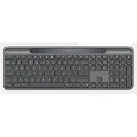 Logitech Signature Slim Solar + K980 for Business, Volle Größe (100%), Kabellos, RF Wireless + Bluetooth, Scherenschalter, QWERTY, Graphit