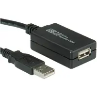 Value USB 2.0 Verlängerung, aktiv, mit Repeater, schwarz, 12 m