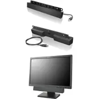 Lenovo USB Soundbar, 2.0 Kanäle, 2,5 W, 70 dB, Schwarz, PC, Kabelgebunden