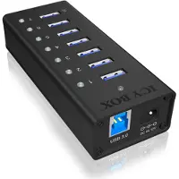 Raidsonic Usb A 3.0 Mit Stromversorgung Zentrum 7 Ports