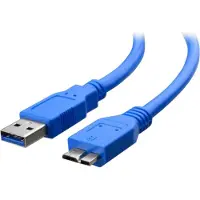Techly 2.0m USB 3.0 A-Micro B M/M, 2 m, USB A, Micro-USB B, USB 3.2 Gen 1 (3.1 Gen 1), Männlich/Männlich, Blau