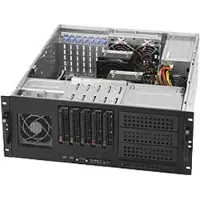 Supermicro SuperChassis 842TQC-668B, Rack, Server, Schwarz, Grau, ATX, EATX, micro ATX, 4U, Ventilatorausfall, HDD, Netzwerk, Leistung