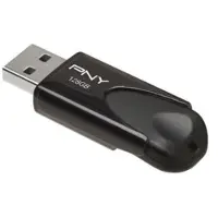 PNY Attaché 4 2.0 128GB, 128 GB, USB Typ-A, 2.0, 25 MB/s, Dia, Schwarz