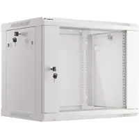 Lanberg WF01-6409-10S, Wandmontiertes Regal, 9U, 60 kg, 18 kg, Grau