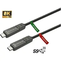 VivoLink PROUSBCMM12.5OP, 12,5 m, USB C, USB C, USB 3.2 Gen 2x2, Schwarz