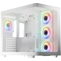 LC-Power LC-8001W-ON, Midi Tower, PC, Weiß, ATX, micro ATX, Mini-ITX, Metall, Kunststoff, Gehärtetes Glas, Gaming