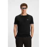 BOSS T-Shirt aus Stretch-Baumwolle mit Streifen und Logo Grösse XL