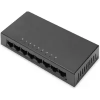 Digitus 8-Port Switch, 10/100 Mbps Fast Ethernet, Unmanaged, Unmanaged, Fast Ethernet (10/100), Vollduplex