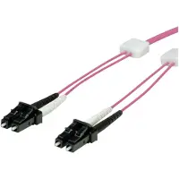 EasyLan LWL-LED-Patchkabel duplex 50/125µm OM4, LC/LC, violett, 5 m