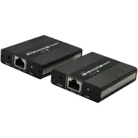 Techly HDMI Extender fuer Echtzeit Uebertragung bis 120 Meter via Cat RJ45 Kabel Plug and Play Full HD