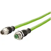 METZ CONNECT Verbindungsleitung M12 BU-M12 ST, 8-pol X-kodiert, gerade-gerade, 10 m