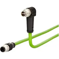 METZ CONNECT Verbindungsleitung M12 ST-M12 ST, 8-pol X-kodiert, gerade-gewinkelt, 5 m