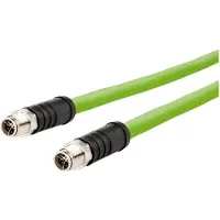 METZ CONNECT Verbindungsleitung M12 ST-M12 ST, 8-pol X-kodiert, gerade-gerade, Schleppkette, 2 m