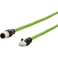 Metz Connect GmbH Verbindungsleitung M12 ST-RJ45 ST, 4-pol D-kodiert, gerade-gerade, Schleppkette, Torsion, 1 m