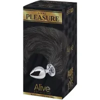 ALIVE Anal Pleasure - mittelgroßer Analplug mit Fuchsschwanz (silber)