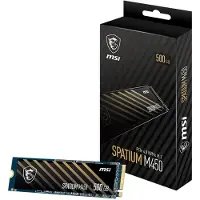 MSI Spatium M450 PCIe 4.0 NVMe M.2 500GB V1, 500 GB, M.2, 3000 MB/s