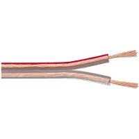 Pro Lautsprecherkabel, Transparent, CU, 50 m Rolle, Querschnitt 2 x 0.75 mm2, Eca, Sauerstofffreies Kupfer, 50 m, Transparent