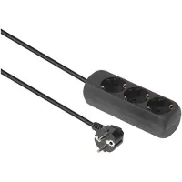 Microconnect GRU0033B, 3 m, Drinnen, Typ F, Typ F, Schwarz, 3 AC-Ausgänge