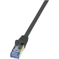 Logilink CQ3103S, 15 m, Cat6a, S/FTP (S-STP), RJ-45, RJ-45, Schwarz