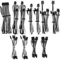 Corsair CP-8920227, Stecker, Stecker, Gerade, Gerade, Schwarz, Weiß, HX1200 HX1000 (Platinum) HX850 (Platinum) HX750 (Platinum) RM1000i RM850i RM750i RM650i RM1000x...