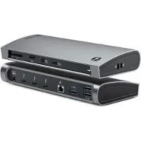 Alogic TB4D3TB, Kabelgebunden, Thunderbolt 4, 3,5 mm, 1000 Mbit/s, Schwarz, SD