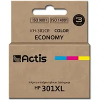 Actis KH-301CR Tintenpatrone (Ersatz für HP 301XL CH564EE; Standard; 21ml; farbe), Standardertrag, Cyan, Magenta, Gelb, Tinte auf Farbstoffbasis, 18 ml, 1 Stück(e), Einzelpackung