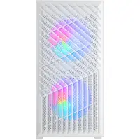 Mars Gaming MC-VORTEXW, Mini Tower, PC, Weiß, micro ATX, Mini-ITX, Netz, SGCC, Gehärtetes Glas, Gaming
