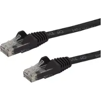StarTech.com .com 1,5m CAT6-Kabel - schwarzes CAT6-Patchkabel - snagless RJ45-Steckverbinder - ETL, 1,5 m, Cat6, U/UTP (UTP), RJ-45, RJ-45, Schwarz