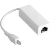Microconnect USBMICROETHB, Verkabelt, Mikro-USB, Ethernet, 100 Mbit/s, Weiß