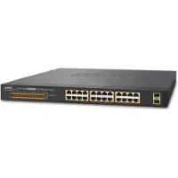 Planet GSW-2620HP, Unmanaged, 10G Ethernet (100/1000/10000), Power over Ethernet (PoE), 1U
