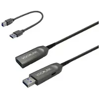 VivoLink PROUSB3AAF30, 30 m, USB A, USB A, USB 3.2 Gen 1 (3.1 Gen 1), Schwarz