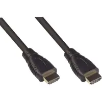 Alcasa Anschlusskabel HDMI 2.0b, 4K / UHD @60Hz, 18 Gbit/s, vergoldete Kontakte, schwarz, 3m, Good Connecti