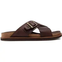 Timberland Slipper Amalfi Vibes Cross Slide Herren Dk Brown Full Grain-Schuhgröße 44