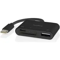 Nedis USB-Hub - 1x USB-C - 1x USB A / 1x USB-C - 4-Port port(s) - USB 2.0 - Stromversorgung über USB - SD & MicroSD