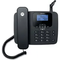 Motorola FW410, Analoges Telefon, Kabelgebundenes Mobilteil, Freisprecheinrichtung, 2000 Eintragungen, Anrufer-Identifikation, Schwarz