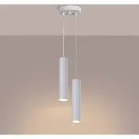 Sollux Pendelleuchte LAGOS 2P weiß 2xGU10 10W Stahl 118x15x15cm