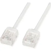 Roline UTP DataCenter Patchkabel Cat.6A (Class EA), LSOH, slim, extra kurzer Stecker, weiß, 5 m