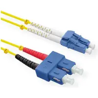 Roline LWL-Kabel Duplex, Single Mode 9/125µm OS2, LC/SC, LSOH, gelb, 0,5 m
