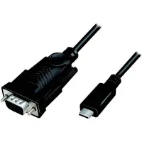 Logilink USB-C - RS232 Adapterkabel 1,2 m schwarz