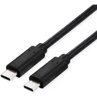 Value USB4 Gen3x2 Kabel, C–C, ST/ST, 40Gbit/s, 100W, schwarz, 0,8 m
