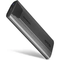 Axagon EEM2-GTS2 Externe USB-C 3.2 10Gbps Metallbox für M.2 NVMe & SATA SSDs. Schraubenlos, SSD-Gehäuse, M.2, NVMe-oF, SATA, 10 Gbit/s, USB Anschluss, Schwarz