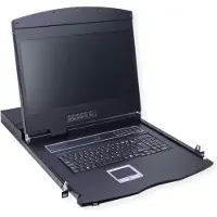 Roline KVM-Konsole mit KVM-Switch - 8 Anschlüsse - USB - Französisch - 43.2 cm (17")