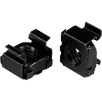 StarTech.com .com 50er-Pack M6 Käfigmuttern und Werkzeug für 19 und 10 Zoll Serverracks, Netzwerkschränke und Gehäuse, Schwarz, TAA, Käfigmutter, Stahl, Schwarz, M6, CE, TAA, REACH, 215,5 g