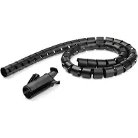 StarTech.com .com CMSCOILED2 Schwarz 25mm 2.5m Flexible dehnbare Spiralkabel Mantel