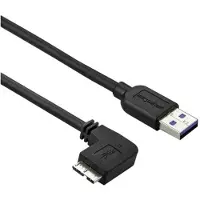 StarTech.com .com 1m Slim Micro USB 3.0 Kabel linksgewinkelt, 1 m, USB A, Micro-USB B, USB 3.2 Gen 1 (3.1 Gen 1), 5 Gbit/s, Schwarz