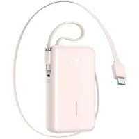 JOYROOM JR-PR2L Powerbank 10000 mAh 35W mit zwei integrierten USB-C-Kabeln Pink
