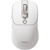 Baseus Kabellose Computermaus Editor mit integriertem 800-mAh-Akku und Batteriestatusanzeige – weiß